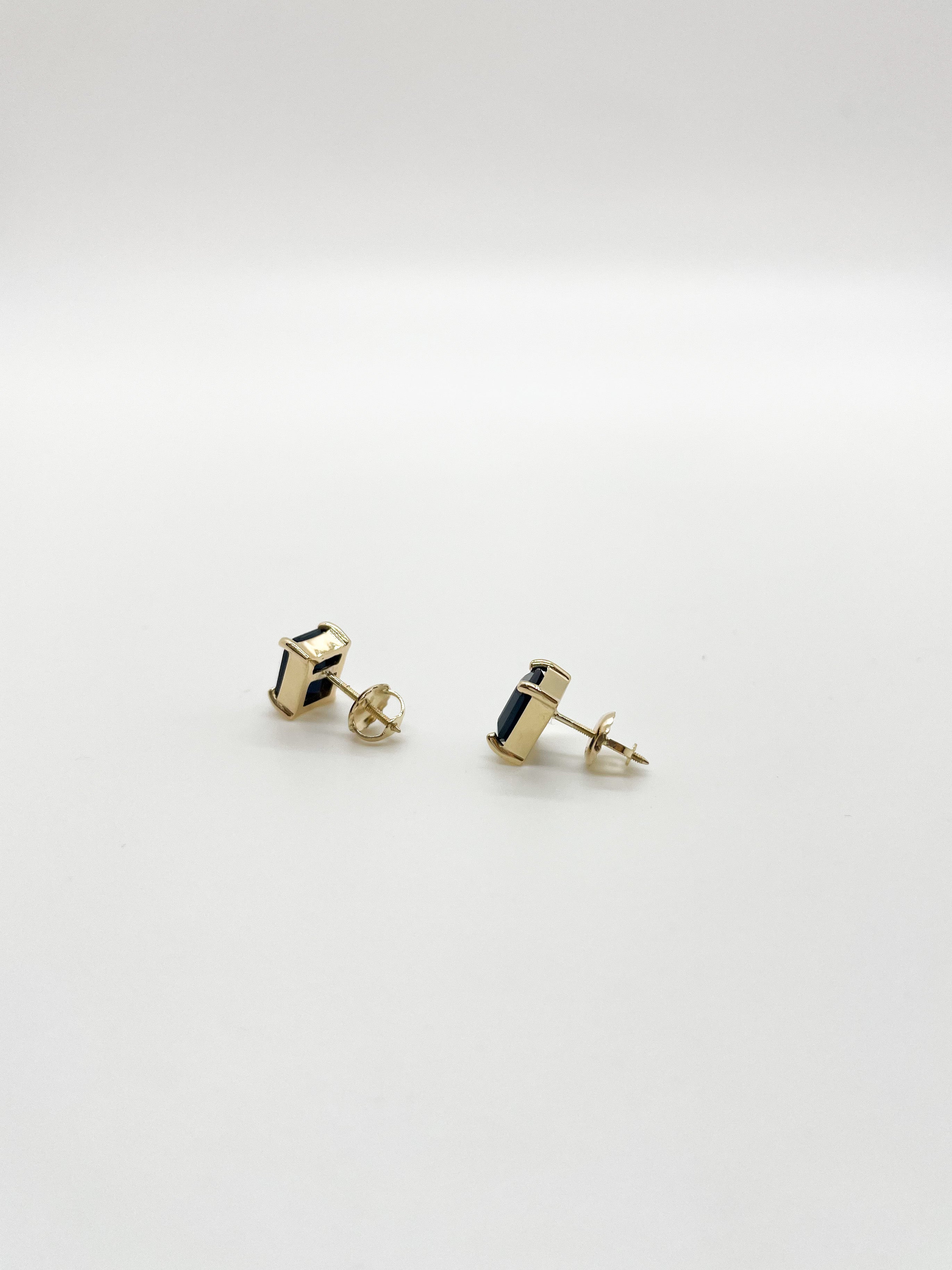 Jacqueline Rose - Chelsea Studs (Pair) - Sapphire