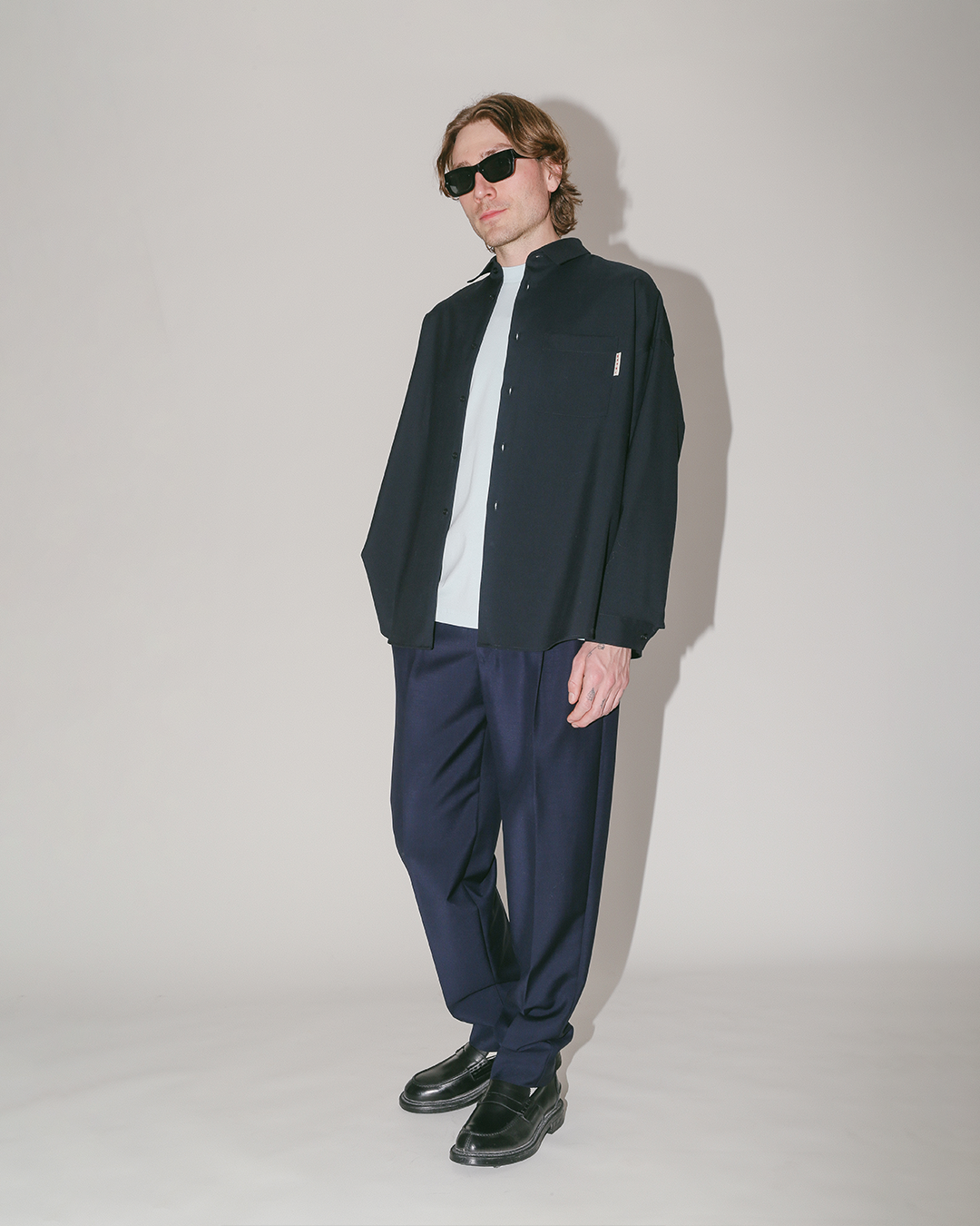 Men's Marni Poplin Logo Bowling Shirt