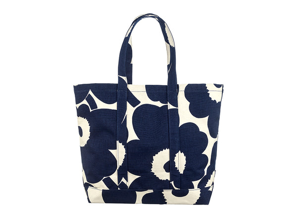 Marimekko - Peruskassi Tote Bag in Cotton and Dark Blue – gravitypope