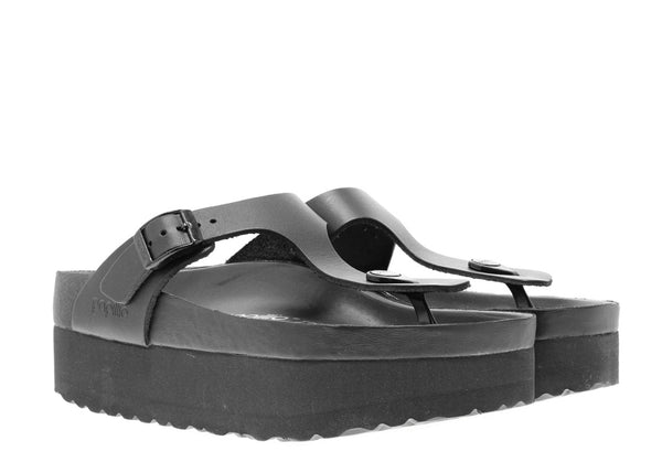 Birkenstock - Papillio Gizeh Platform Sandals in Black Exquisite