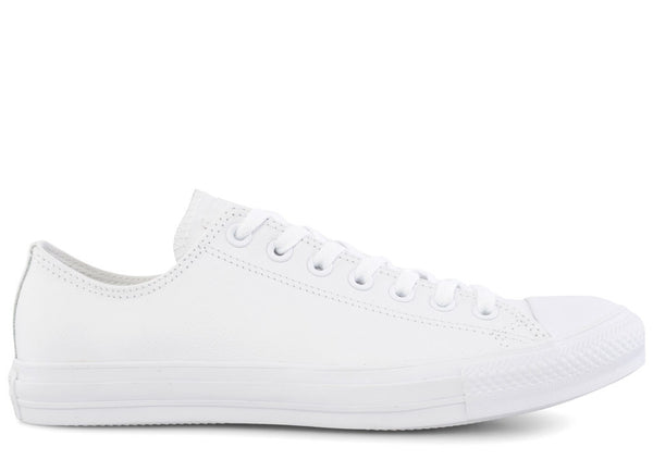 Converse - Chuck Taylor All Star Mono Leather Low Top in White – gravitypope