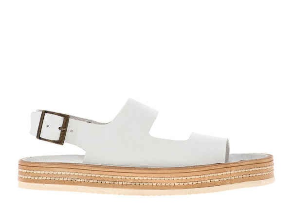 Punto Pigro - Alpha 3 Two Strap Sandal in Bianca Vacchetta – gravitypope