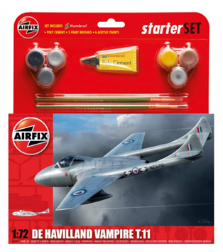 AIRFIX 1/72 Starter Set (Medium) De Havilland Vampire T.11