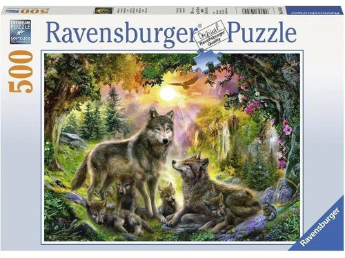 RAVENSBURGER Wolf Family in Sunshine Puzzle