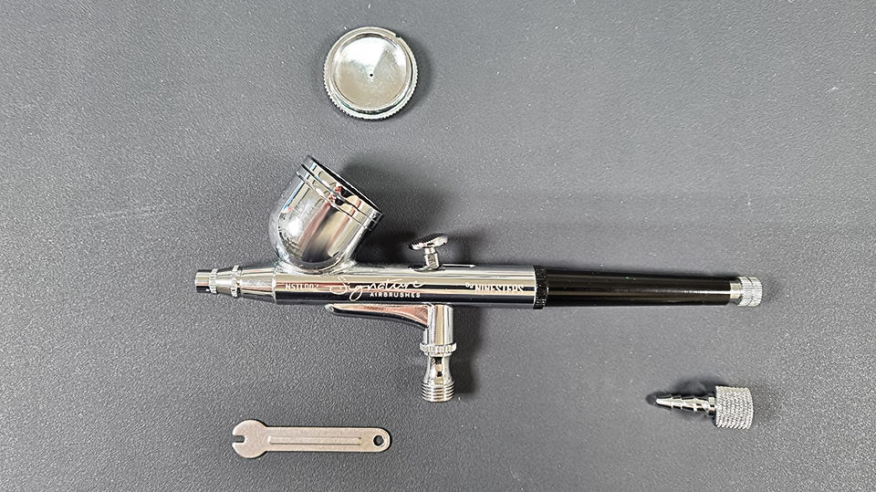 A basic example of the standard Airbrush Kit from Ninesteps Industries