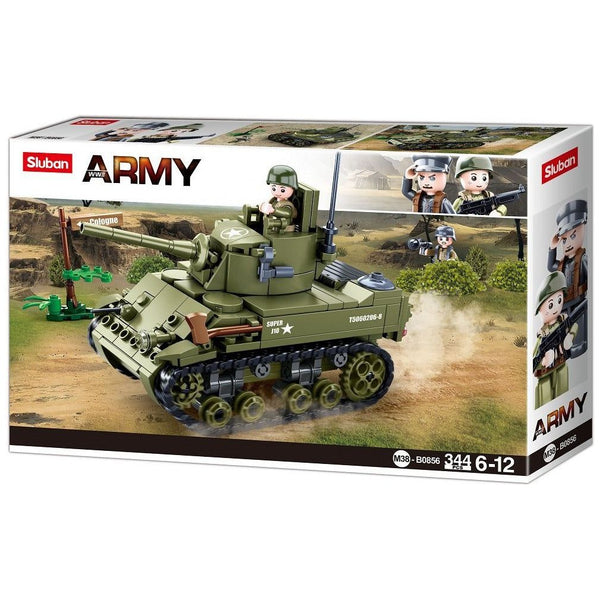 Sluban 689 WWII T-34\85 Medium Tank 2-in-1 Building Brick Kit (687 Pcs)