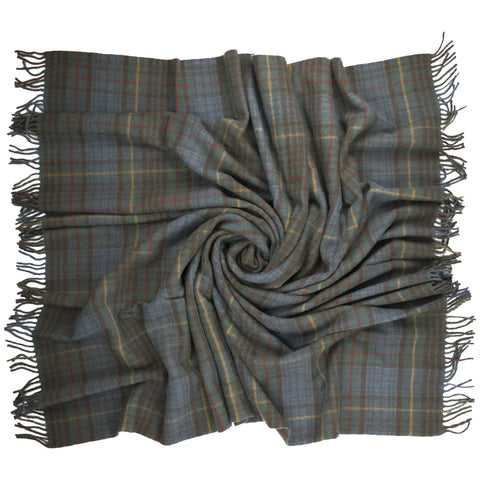 Prince of Scots Highland Tweed New Wool Fluffy Throw ~ Antique Hunting Stewart ~-Throws and Blankets-Prince of Scots-00810032750282-J4050028-019-Prince of Scots