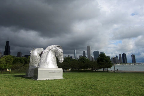 The Kelpie Statues on Chicago's Lake Front