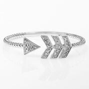 14k White Gold Diamond Arrow Ring