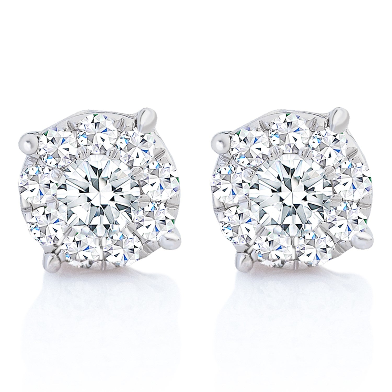 Diamond Stud Earrings, .60 Carat Total, H/I SI2, 14K White Gold | Diamond  Stores Long Island – Fortunoff Fine Jewelry