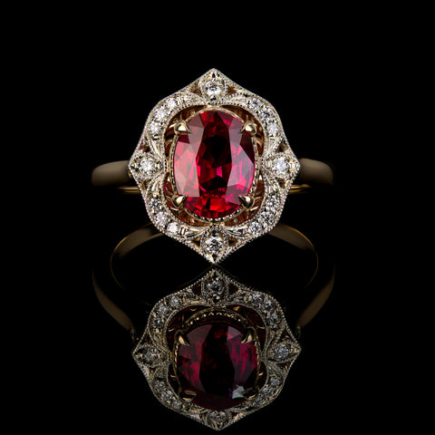 vintage ruby and diamond ring