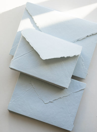 Deckled Edge Handmade Paper Wedding Invitations Letterpress Printed Gray —  Sofia Invitations and Prints