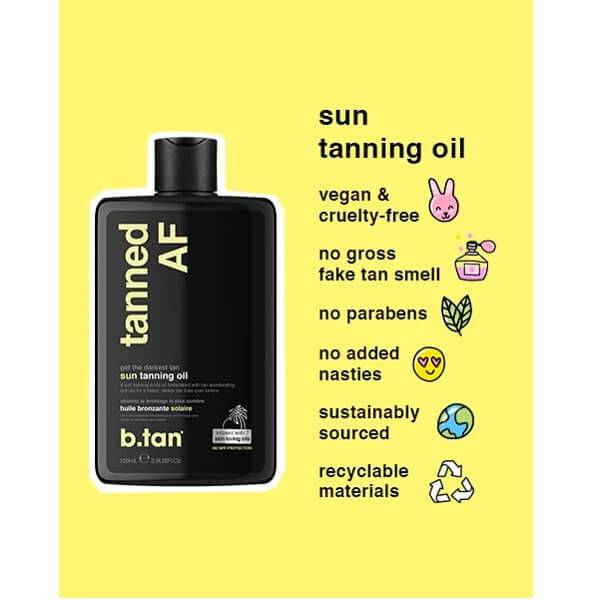 Tanned Af Tanning Oil By Btan Hb Beauty Bar