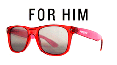 Red Shade Diffraction Glasses for Him