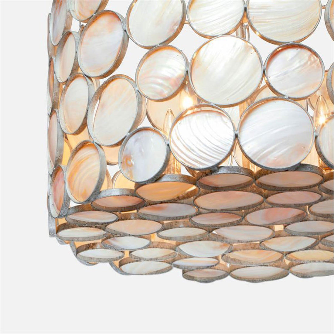 Made Goods Lunette Shell Circle Pattern Chandelier