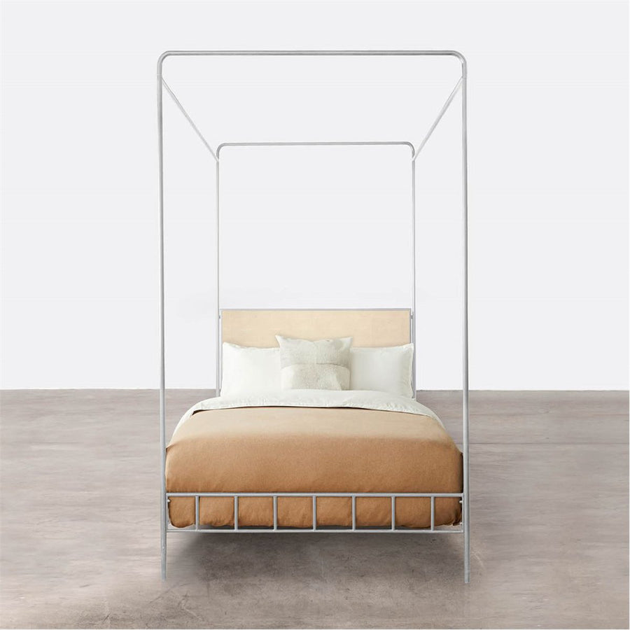 Made Goods Laken Iron Canopy Bed in Faux Raffia