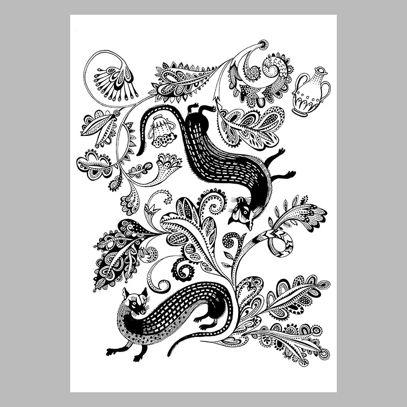 Download FREE Downloadable colouring page Civets - Lush Designs