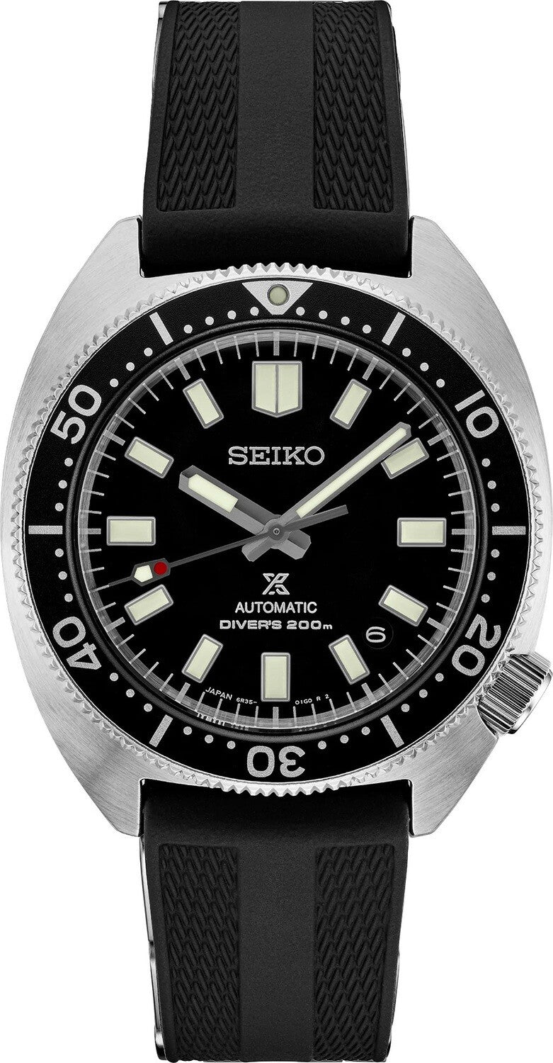 Seiko Dive Watch SPB317 Prospex Cushion Shaped Black Dial Rubber Band