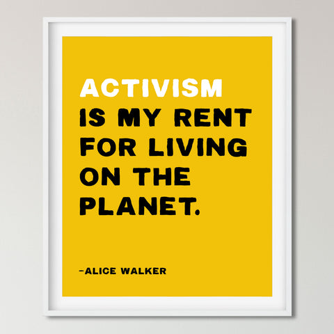 Protest Poster, Alice Walker Quote. Transit Design.