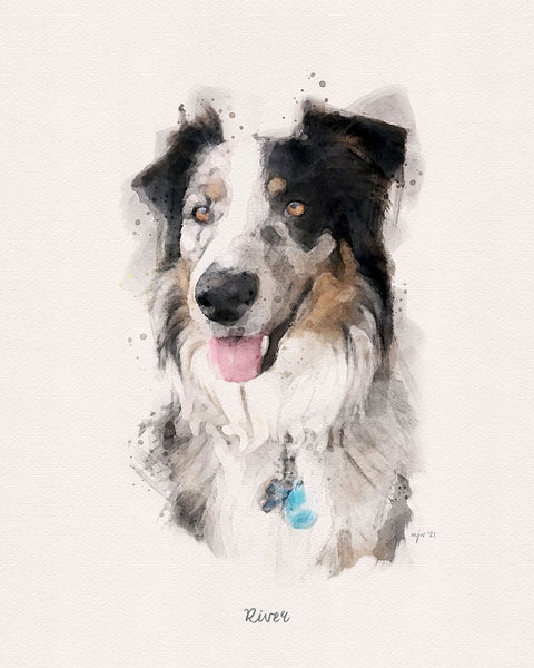 Custom Dog Portrait Fine Art Print