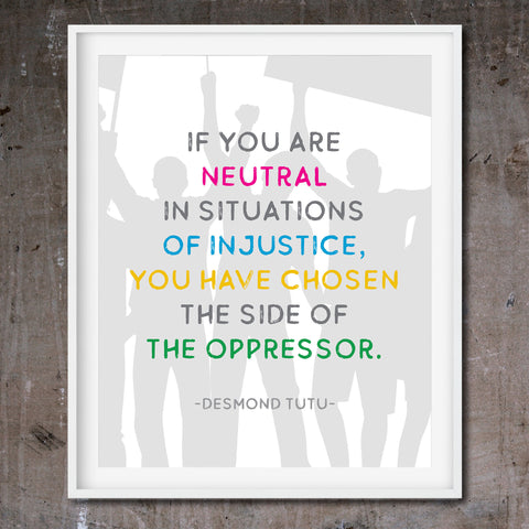 Maya Angelou Quote, Protest Poster by Transit Design