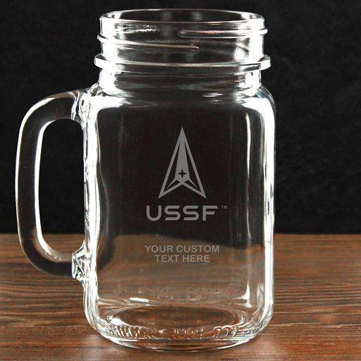 US Coast Guard Logo Personalized 16 oz. Drinking Jar