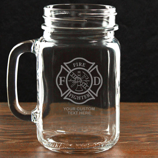 Personalized Mason Drinking Jar with Flower Lid