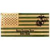 Custom US Marine Corps Etched Wood Flag