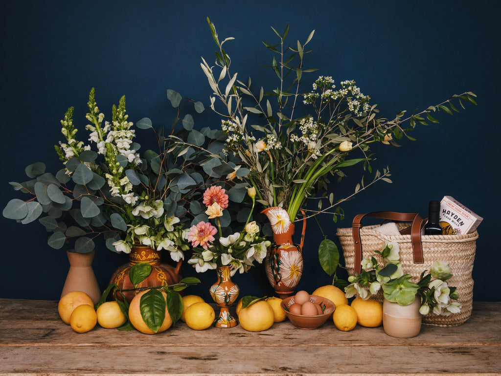 Phoenix Arcadia florist flower arrangement and fresh citrus