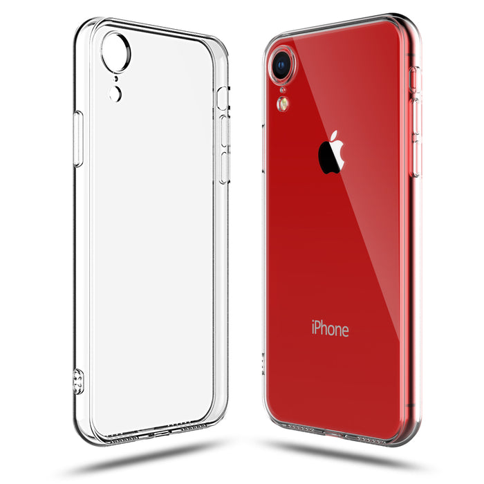 For iPhone XR Clear Transparent Case Shock Absorption TPU (2018 Model ...
