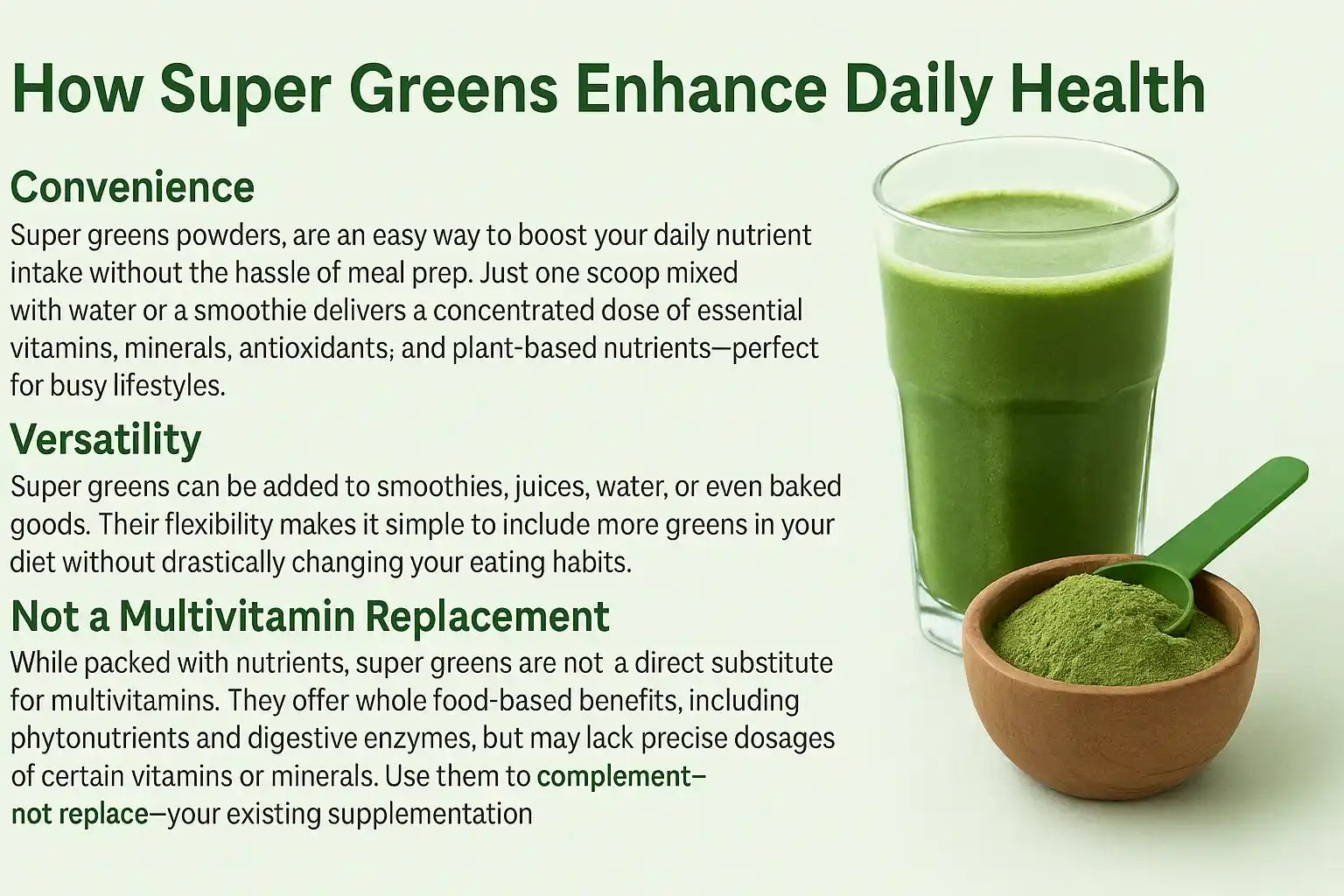 How Super Greens Enhance Daily Health