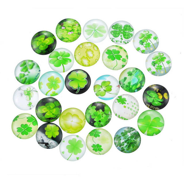 MJARTORIA 10PCs Glass Cabochon 20mm Flatback Dome Cabochon Embellishments For Crafts DIY Accessories For Jewelry Making Supplies