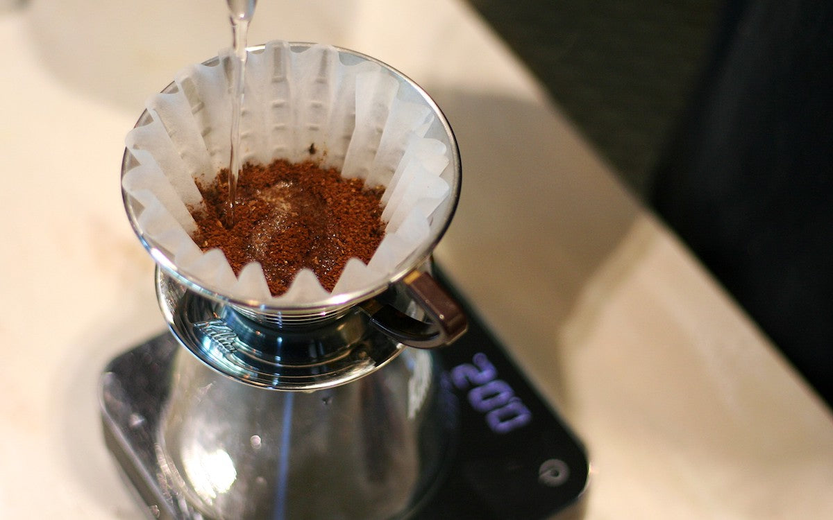 Brewing a Kalita pour over