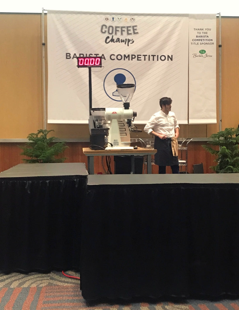PT's barista Edward Griffin competing at the US Coffee Champs Barista Competition in Reno, NV 