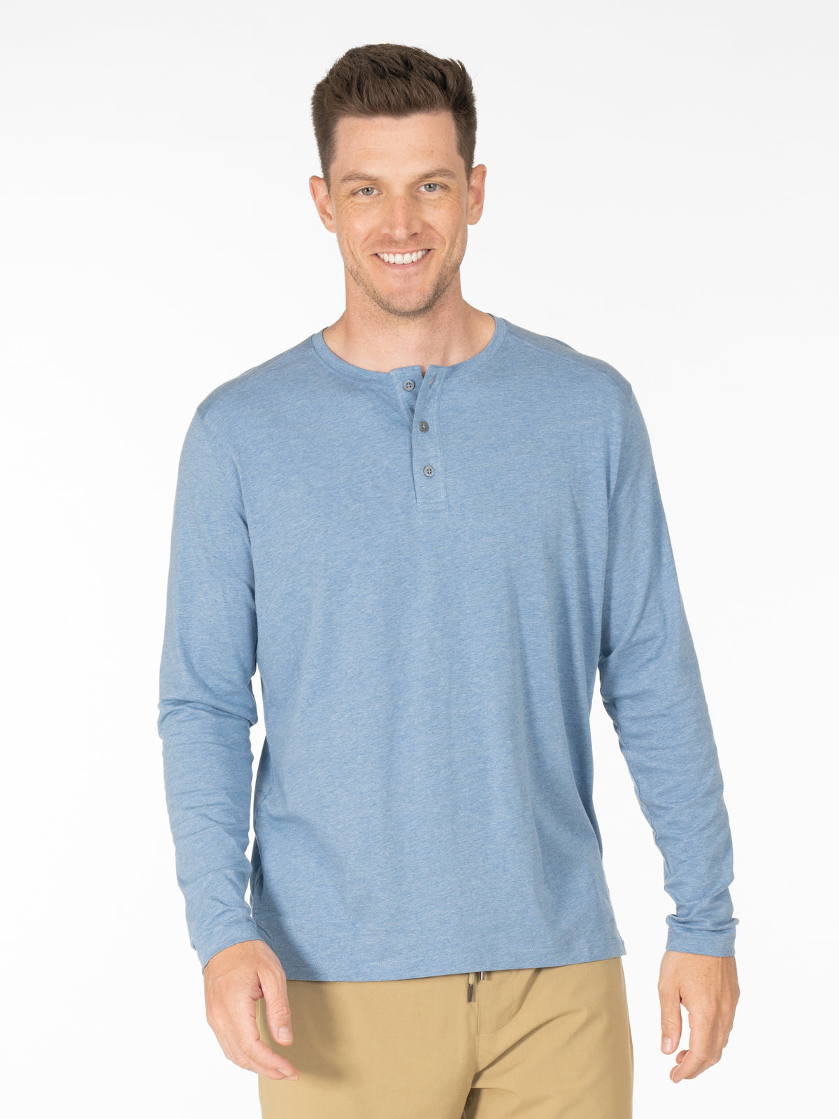 Everywear LS Henley tasc performance (ChambrayHeather)