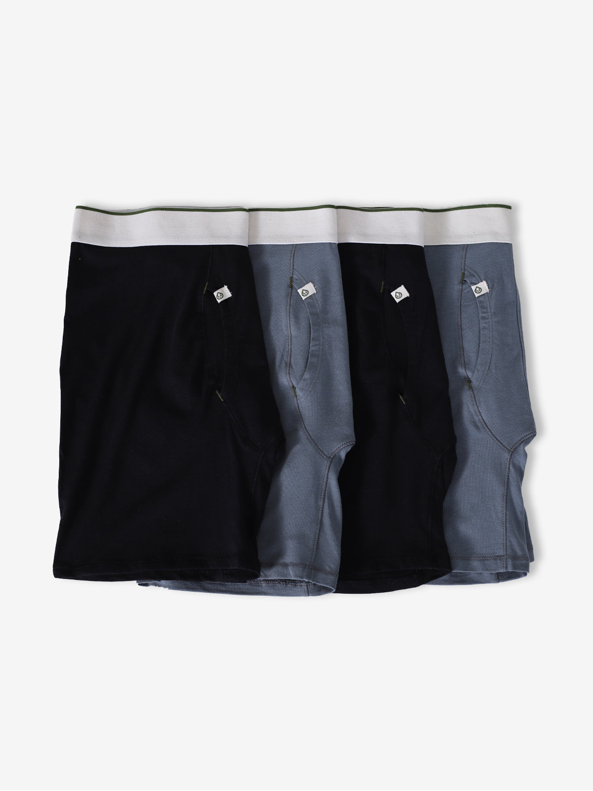 BamBare Boxer Brief 4 Pack (Black/Storm)
