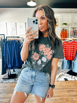 Skull Flower Graphic Tee