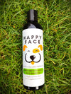 happy face dog shampoo sensitive apple and patchouli paraben free no silicones vegan not tested on animals