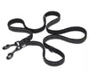 black double clip dog lead