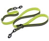 neon yellow double clip dog lead from Truelove