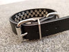 black leather dog collar clasp and reverse studs