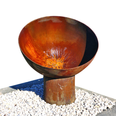 The Goblet Fire Pit Cast Iron 80cm Dia Rust Fire Pits Direct