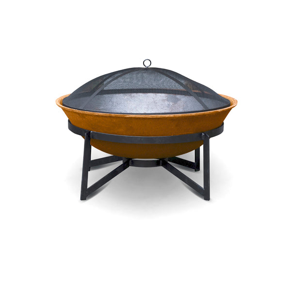 Cubist Cast Iron Fire Pit 75cm & Ember Screen Bundle