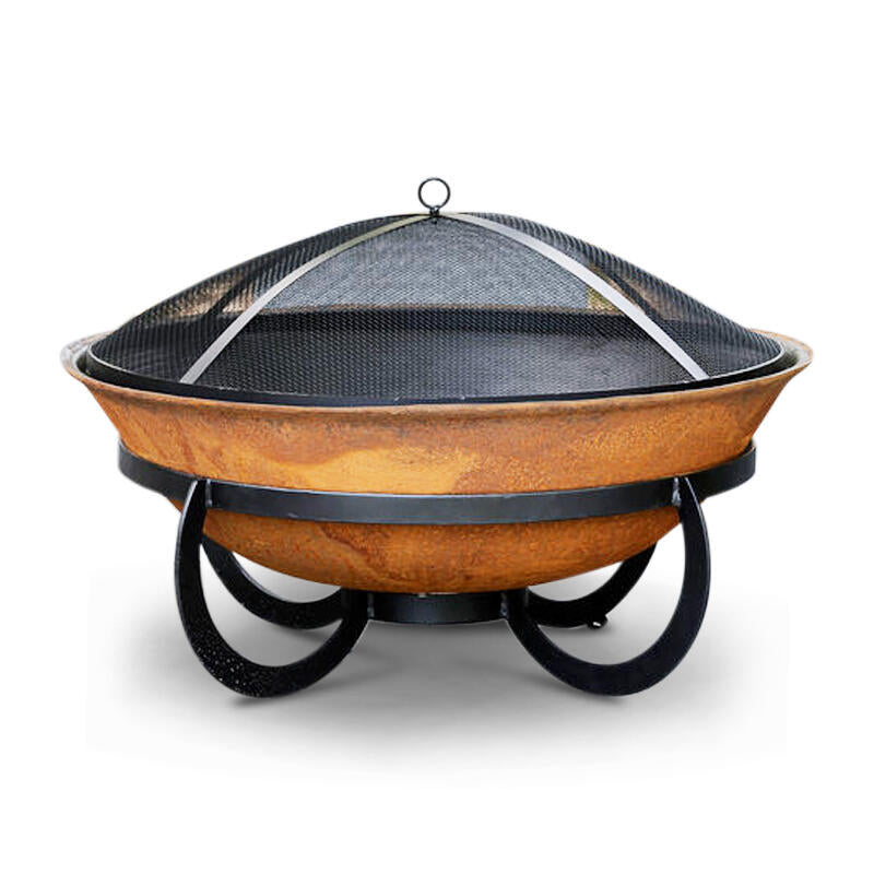 Da Vinci Cast Iron Fire Pit 75cm & Ember Screen Bundle