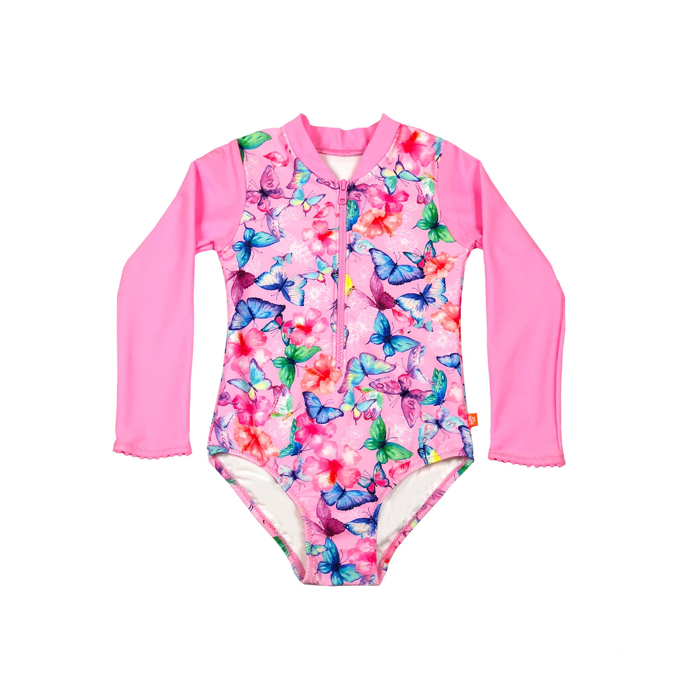 Salty Ink | Girls one piece sunprotection / kids long sleeve swimsuit
