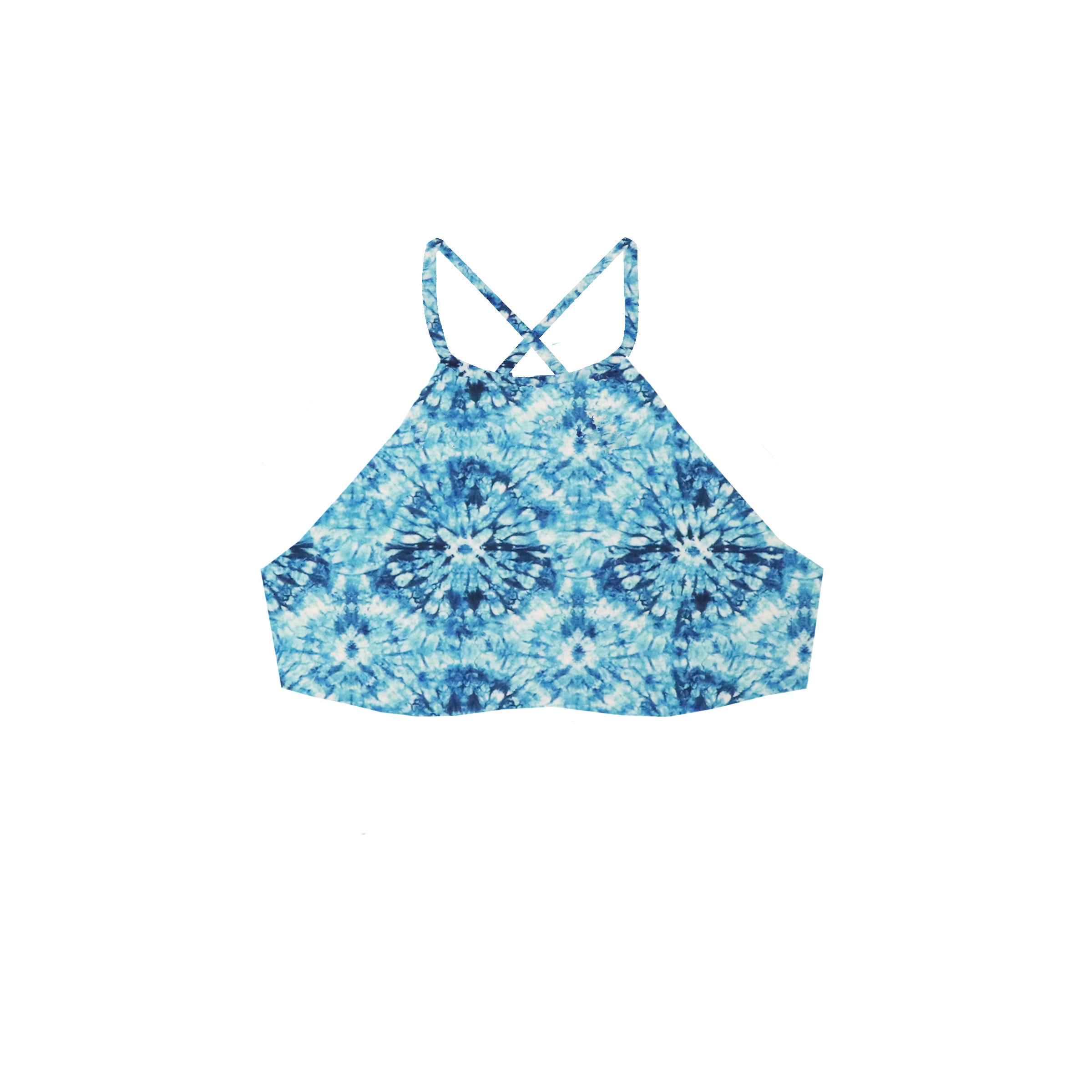 2035 Blue Lagoon Tye Dye Apron Top