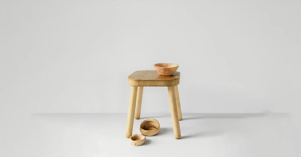 Abstract minimal indoors wooden coffe table decoration
