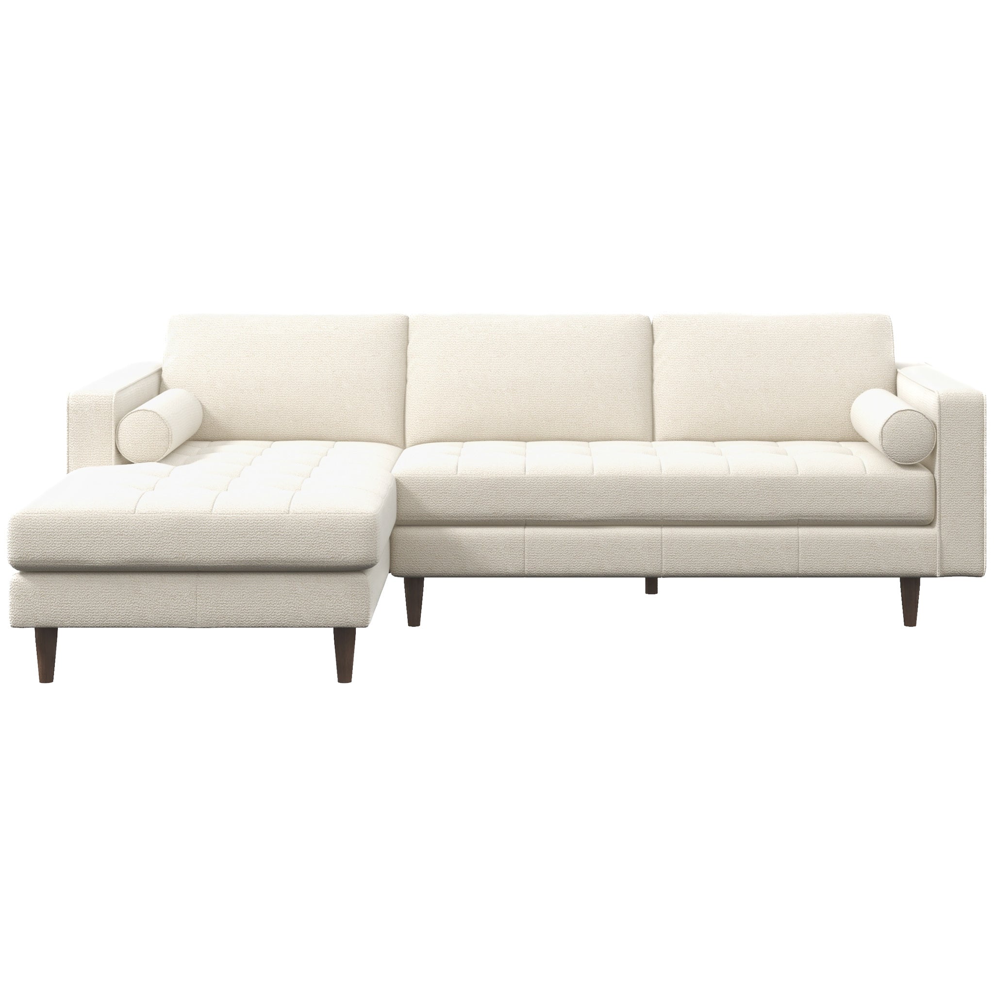 Daphne Sectional Sofa Left Facing - Cream Boucle | MidinMod | Houston