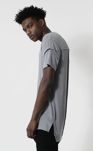 Unknown Gray Elongated Fashion Designer Tee – Entree Lifestyle