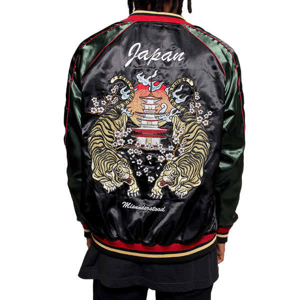 Japanese Satin Gucci Color Embroidery Bomber Souvenir Jacket – Entree ...